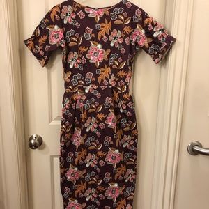 Floral Maroon Dress